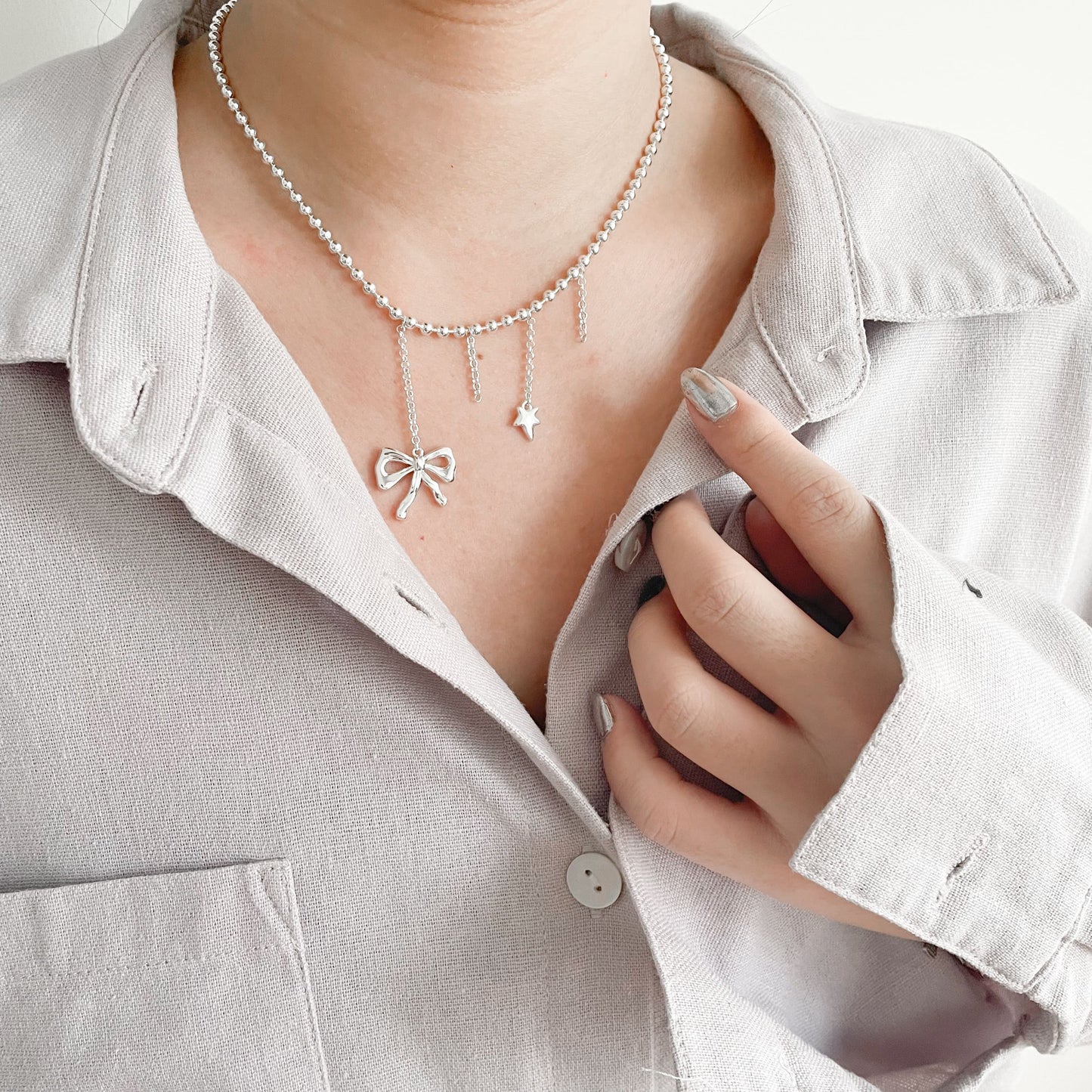 Bow Star Necklace